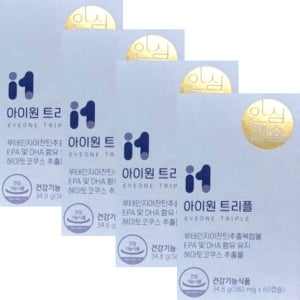 안국건강 아이원 트리플 580mg x 60캡슐 x 4박스 4개월분