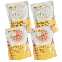 홈스타일 스파게티소스 크림 400g 2팩 + 로제 400g 2팩 즉석파스타소스