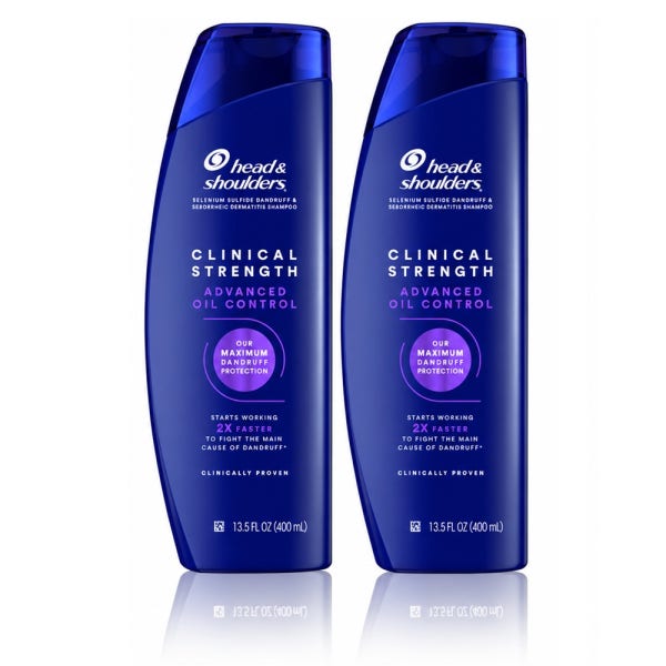 헤드앤숄더 클리니컬 스트렝스 오일컨트롤 비듬지루성 샴푸 400ml x 2개 미국산