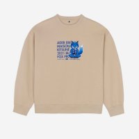 메종 키츠네 x 아더에러 메디테이션 폭스 스웨트셔츠 아이보리 Maison Kitsune x Ader Error Meditation Fox Sweatshirt Ivory