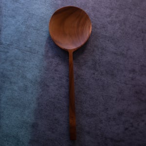 모어우드 티크 나무 볶음 밥주걱 원목 스푼 주걱 원형 대