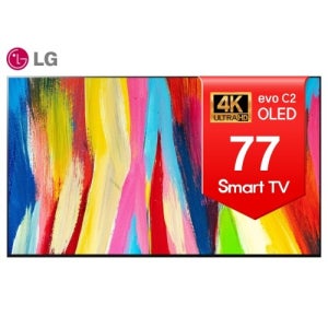 LG전자 올레드evo 194cm(77인치) 4K 울트라HD 스마트TV OLED77C2 수도권스탠드 설치