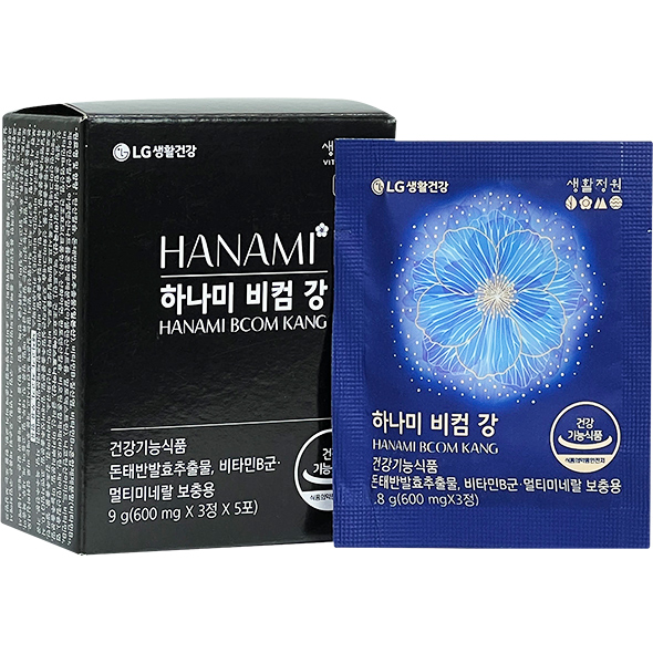 엘지생활건강 생활정원 하나미 비컴강 9g (600mg x 3정 x 5포) [5일분] (시식용)