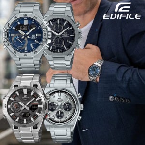 카시오 에디피스 블루투스 터프솔라 메탈 가죽 남자시계 ECB-10D-2A EFR-S108D