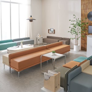 에스페라 대기실 약국 휴게실 로비 병원 의자 2인용 카멜