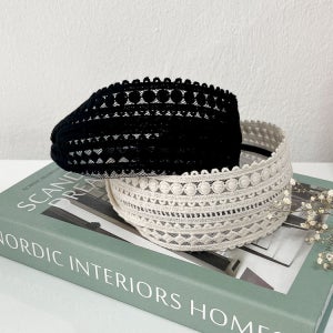 레이스 와이드 반다나 헤어밴드 머리띠 [아모르윌트]