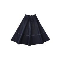 Navy Stitch Flare Skirt / 플레어스커트 / 네이비스커트 / 롱스커트