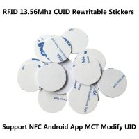 CUID 스티커 RFID 태그 복사기 키태그 카드 UID 변경 가능 블록 0 쓰기 키체인 NFC 안드로이드 MCT 복사 복제 1356Mhz