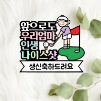 엄마 아빠 부모님 남자친구 여자친구 생일 생신 골프 케이크 토퍼