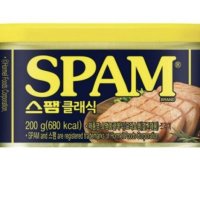 CJ제일제당 스팸 클래식 200g 캔 햄 통조림 아침 점심 별미 아이들 간편 조리 고단백