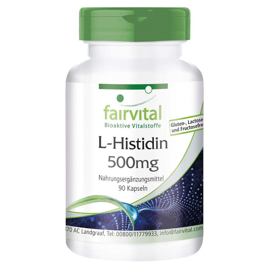Fairvital 페어바이탈 <b>L</b> <b>히스티딘</b> 500Mg 비건 아미노 에시드 90정