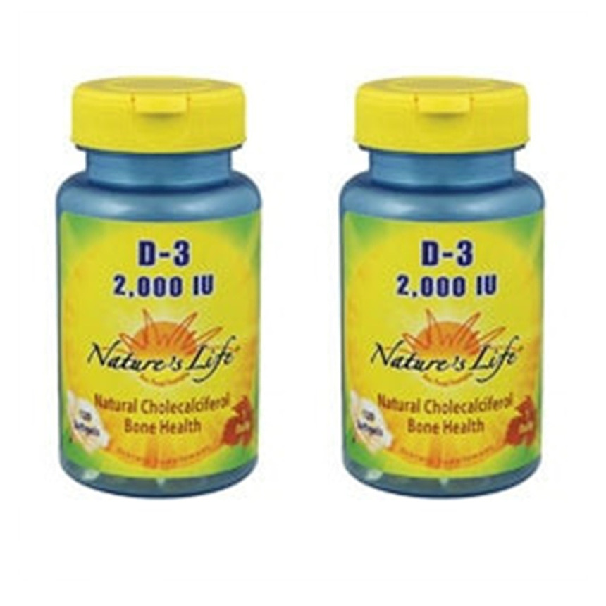 Natures Life <b>네이처스 라이프 비타민 D</b> 3 2000Iu 120정 2개