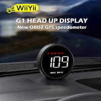 자동차 계기판 WiiYii G1 차량용 HUD OBD2 GPS 온보드 컴퓨터 디지털 헤드 업 자동 속도 앞유리 모든-318