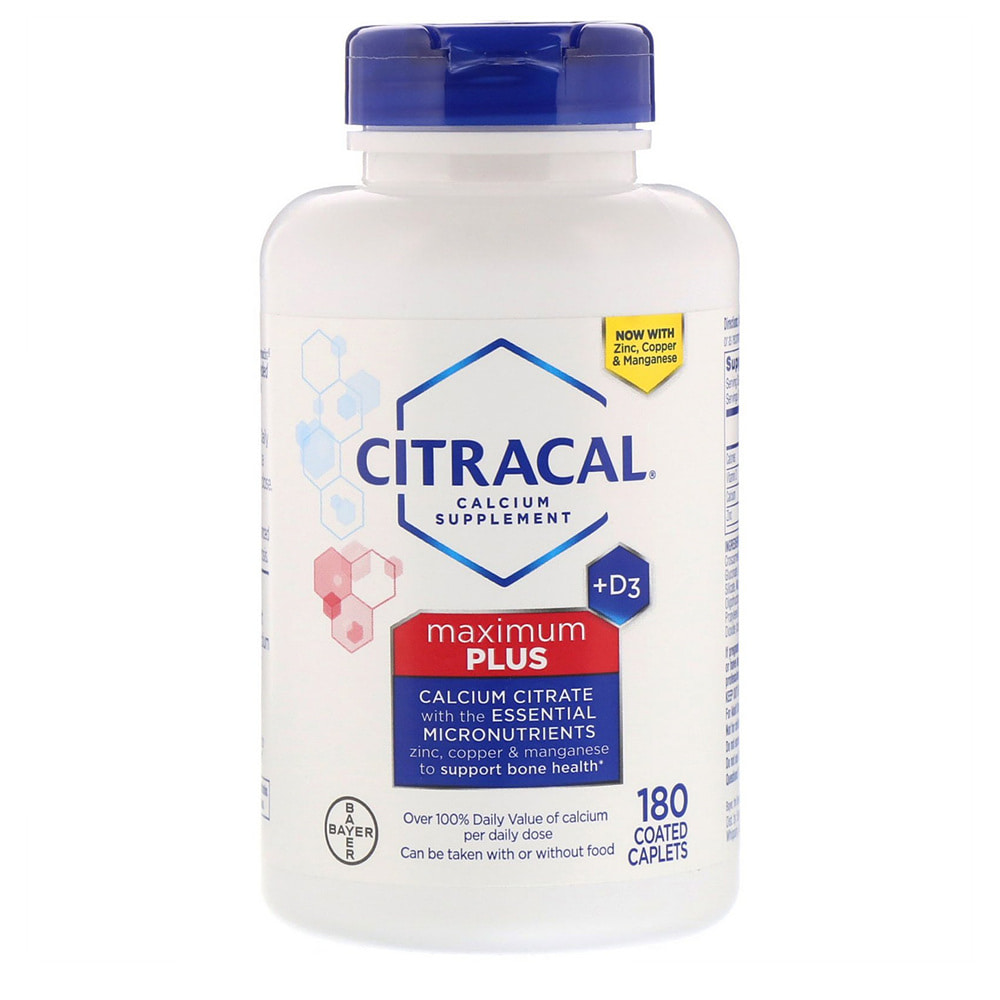 씨트라칼 맥시멈 플러스 칼슘 시트레이트 D3 <b>Citracal</b> E2 U7 180캡