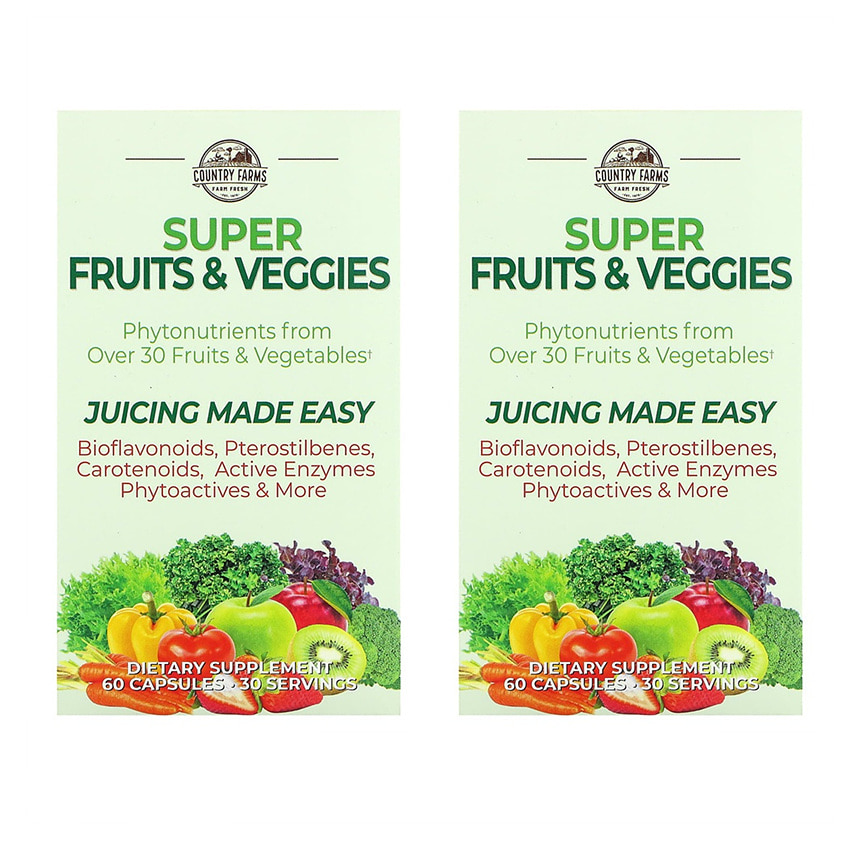 Country Farms 수퍼 <b>프룻 베지</b> 60정 2개