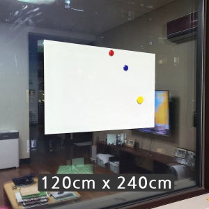 붙이는 화이트보드 무반사 화이트 자석 부착가능 칠판 120cm X 240cm