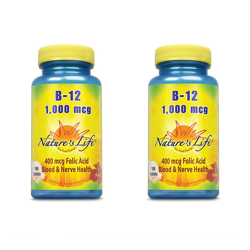 Natures Life <b>네이처스 라이프 비타민 B 12</b> 1000Mcg 100정 2개