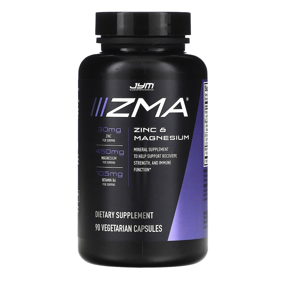 <b>JYM Supplement Science</b> ZMA 아연 &amp; 마그네슘 90 베지캡슐