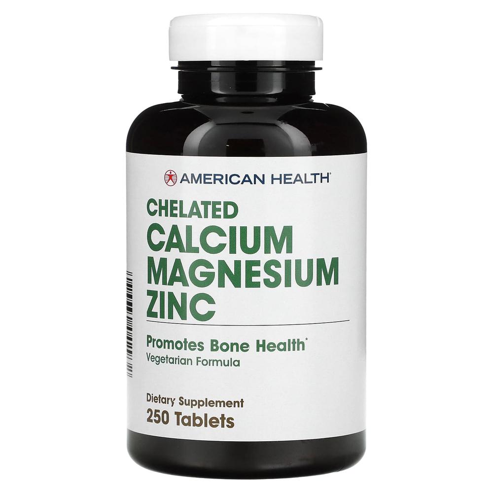 아메리칸헬스 <b>킬레이트 칼슘 마그네슘 징크</b>아연 American Health Chelated Calcium Magnesium Zinc 250정