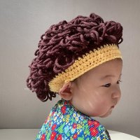 유아 아동아기 뽀글이 가발 모자 위그햇 100일 촬영소품
