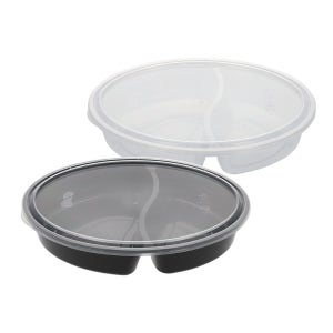 B-750ml-2 파스타 덮밥 사출 타원 2칸 용기 200개