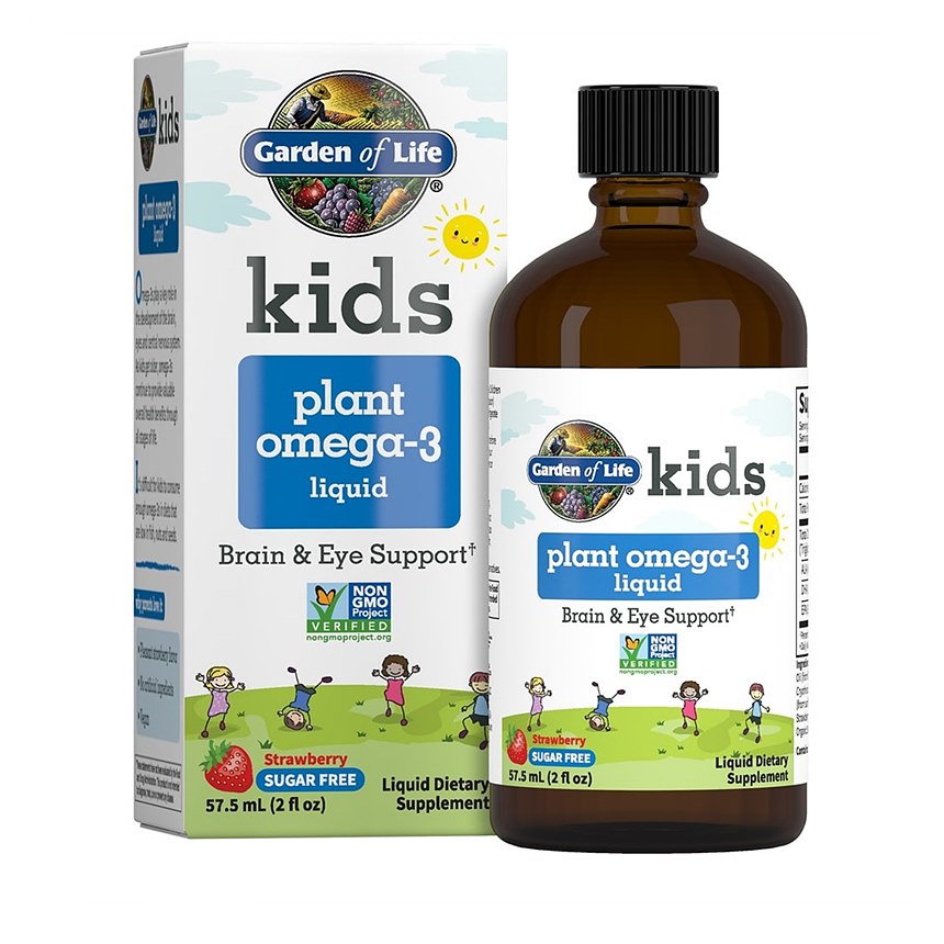 Garden Of Life 가든오브라이프 <b>키즈 플랜트 오메가 3</b> 리퀴드 스트로베리 56G
