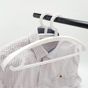 라운드 와이드 두꺼운 옷걸이 세트 10P 화이트