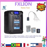 FXLION 나노 투 원 쓰리 V 마운트 배터리 카메라 캠코더 대형 LED용 C타입 D탭 USB A 마이크로 14.8V 150Wh