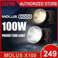 ZHIYUN MOLUS X100 COB 사진 조명 2700K-6500K LED 비디오 앱 제어 스튜디오 램프 틱톡용