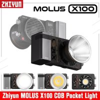 Zhiyun MOLUS X100 COB LED 조명 2700-6500K 포켓 비디오 스튜디오 사진용 유튜브 및 틱톡 블루투스 제어