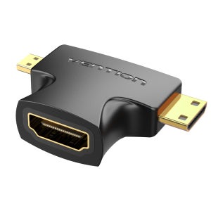 벤션 2in1 HDMI to Mini Micro HDMI 변환 젠더, AGFB0