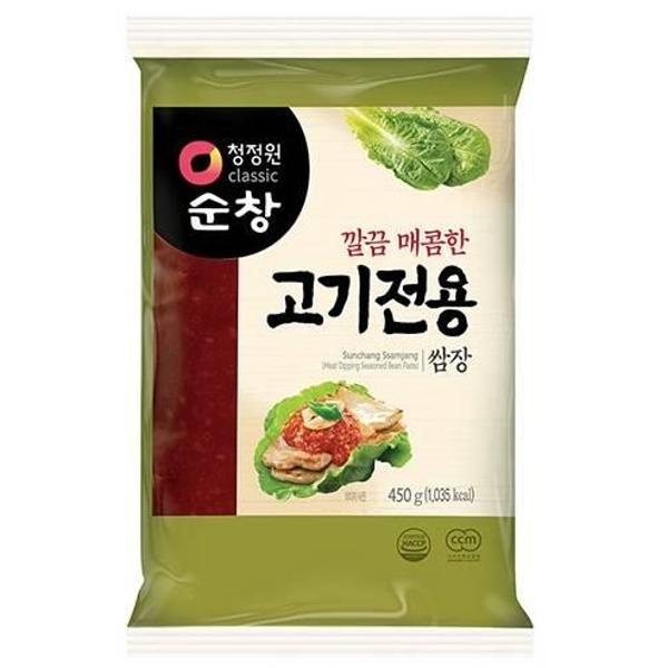 청정원 고기 쌈 샐러드 여행용 쌈장 고기전용 쌈장 (비닐) 450g