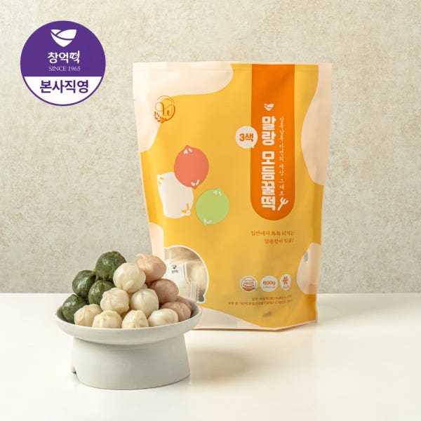 창억떡 3색 말랑 꿀떡 아이간식 600g