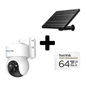 글로벌아이넷 로보뷰S4+8W태양광 4G LTE 무선 CCTV IP 카메라 64GB