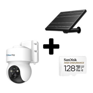 글로벌아이넷 로보뷰S4+8W태양광 4G LTE 무선 CCTV IP 카메라 128GB