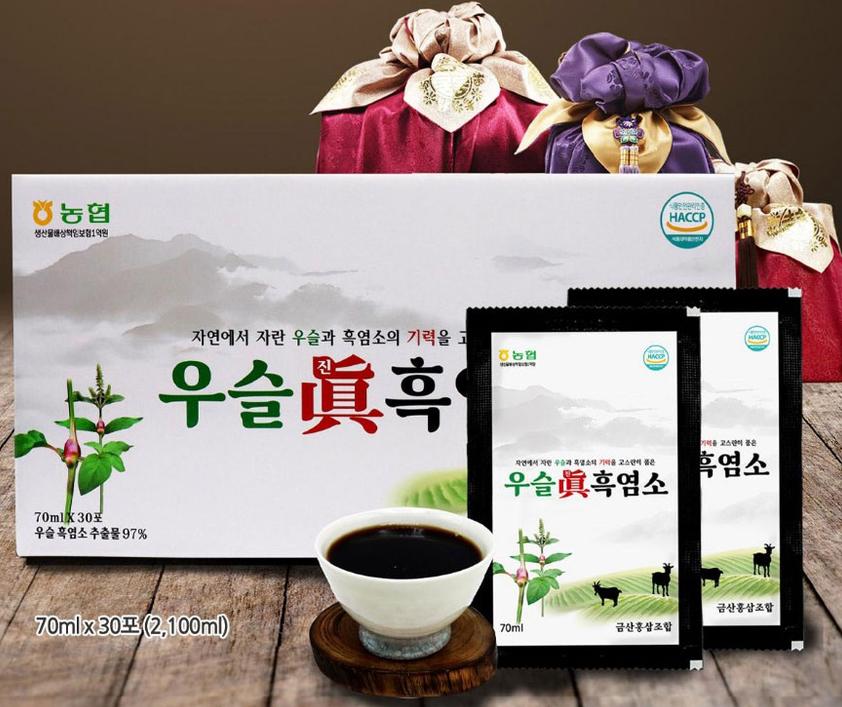 금산<b>홍삼</b>조합 우슬진 흑염소 <b>70ml</b> 30포 1BOX 산후 조리 체력 관리 영양 <b>기력</b> 보강