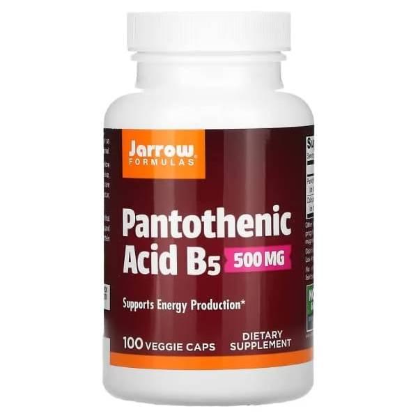 Jarrow Formulas Pantothenic Acid B5 자로우포뮬러스 <b>판토텐산</b> B5 500mg 100캡슐