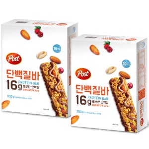 포스트 단백질바 500g X 2개 (총20개입) 프로틴바 에너지바 견과류