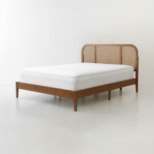 [매트리스패키지] CESBON 원목침대 퀸 150200 고무나무 원형