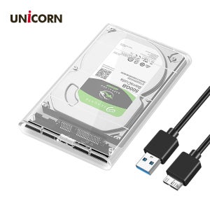 유니콘 USB3.2 Gen1 2.5인치 HDD SSD투명외장하드케이스 HD-6000G