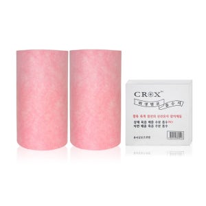 크록스 위생멸균 흡수지 미트페이퍼 핑크 정육 생선 해동지 80m, 2팩