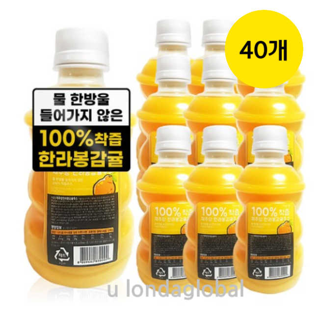 제주랑 한라봉 감귤 어린이 과일 주스 320ml 40병