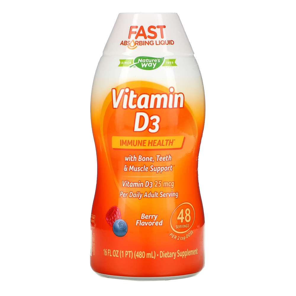 <b>네이쳐스웨이 비타민D3</b> 베리 25mcg 480ml(16fl oz)