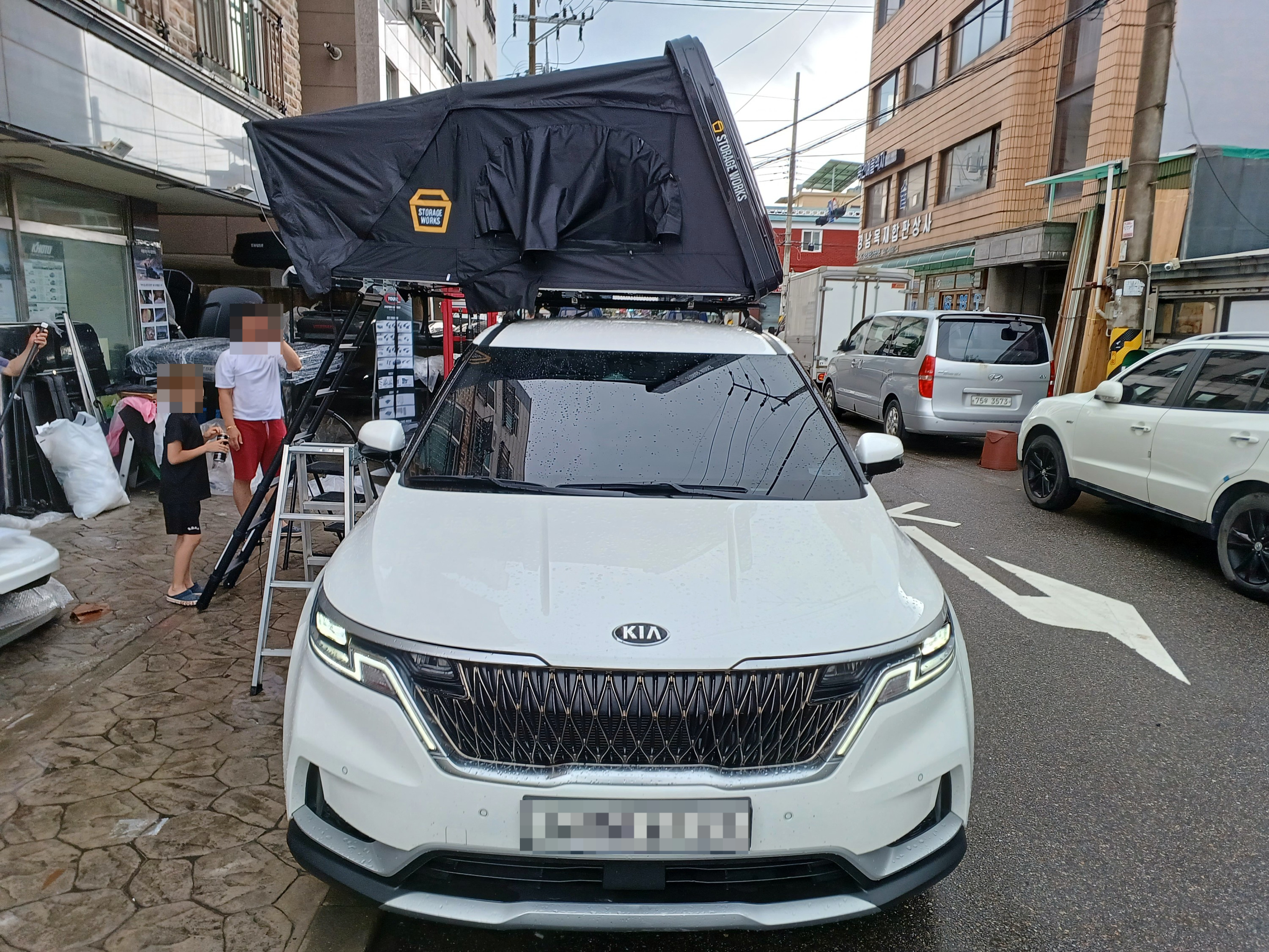 [안양] 카니발4세대 스토리지웍스 더마스터 4인용 루프탑텐트 이너텐트 어넥스 무료장착