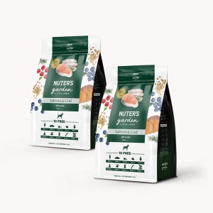 누터스가든 강아지사료 연어앤대구 독 눈건강 하이포알러제닉 기호성 연어, 4kg, 1개