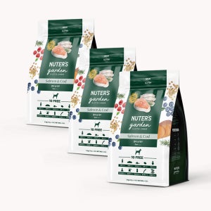 누터스가든 강아지사료 연어앤대구 독 눈건강 하이포알러제닉 기호성 연어, 6kg, 1개