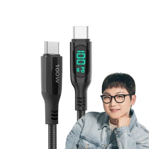 보바 100W C to C LED 디스플레이 초고속충전 케이블