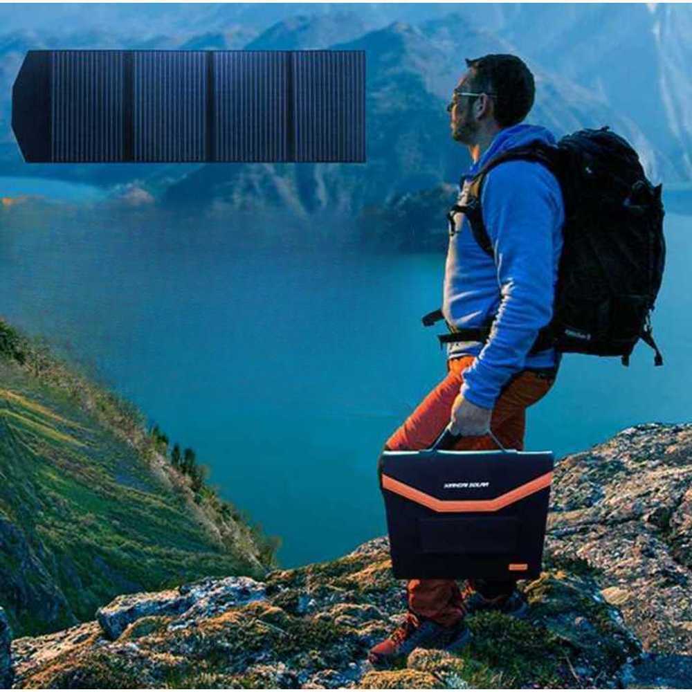 40W 접이식 태양광 패널 노트북 휴대전화 충전기 야외