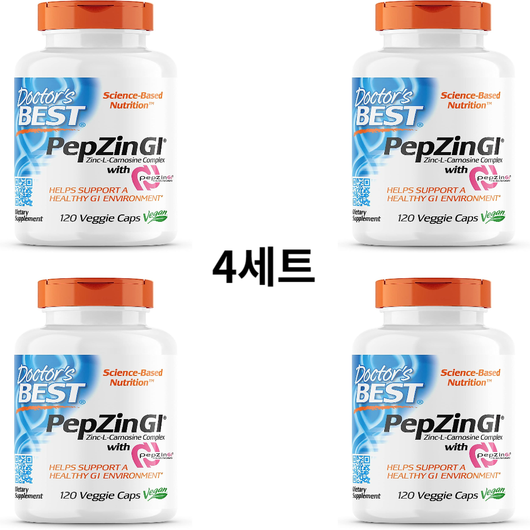 <b>닥터스</b>베스트 <b>아연</b> L-카르노신 콤플렉스 120 야채캡슐 4세트
