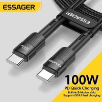 Essager 100W C 케이블 USB-C PD 충전기 Macbook 용 와이어 코드 삼성 Xiaomi 타입 USB 3M